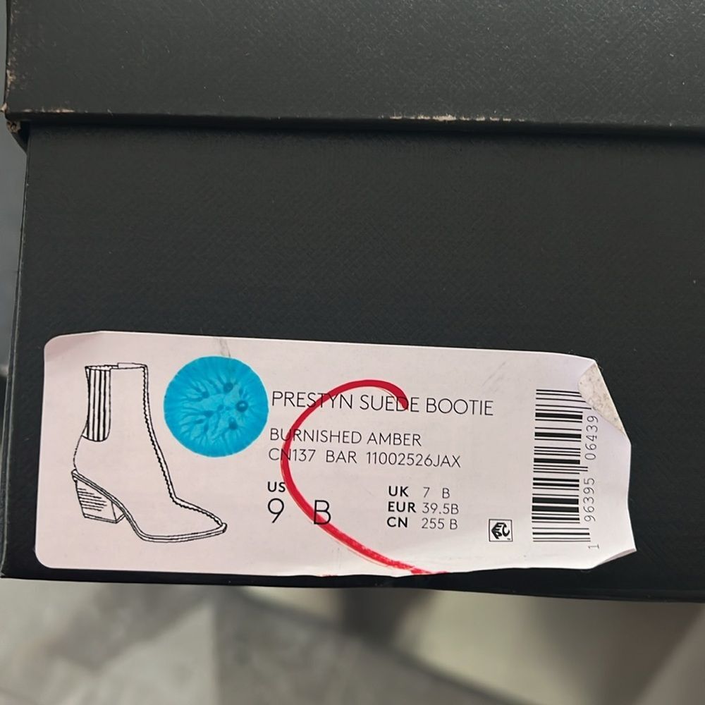 COACH Prestyn Ankle Booties Burnished Amber, Leather Suede, New, Size 9 - Picture 16 of 16